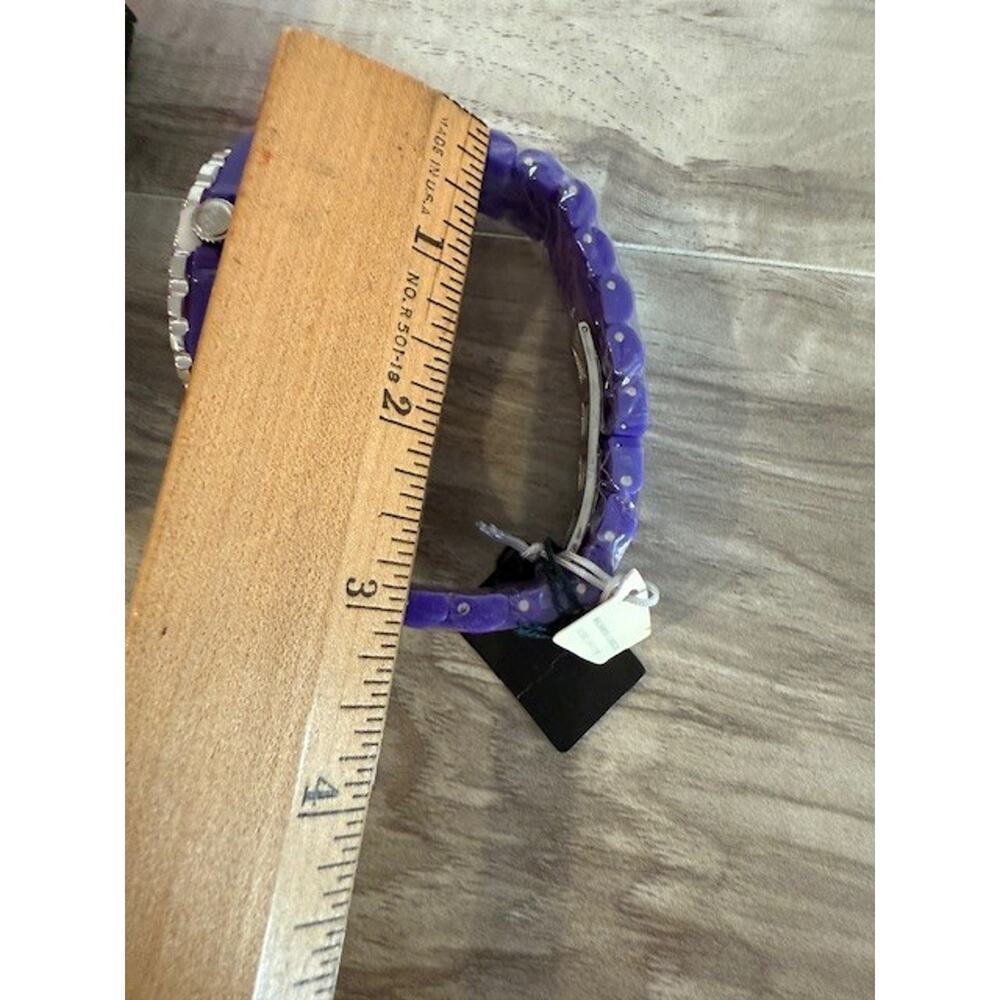 NEW Ed Hardy Women’s Swarovski Elements Crystals Floral Purple Band Watch - Picture 6 of 7